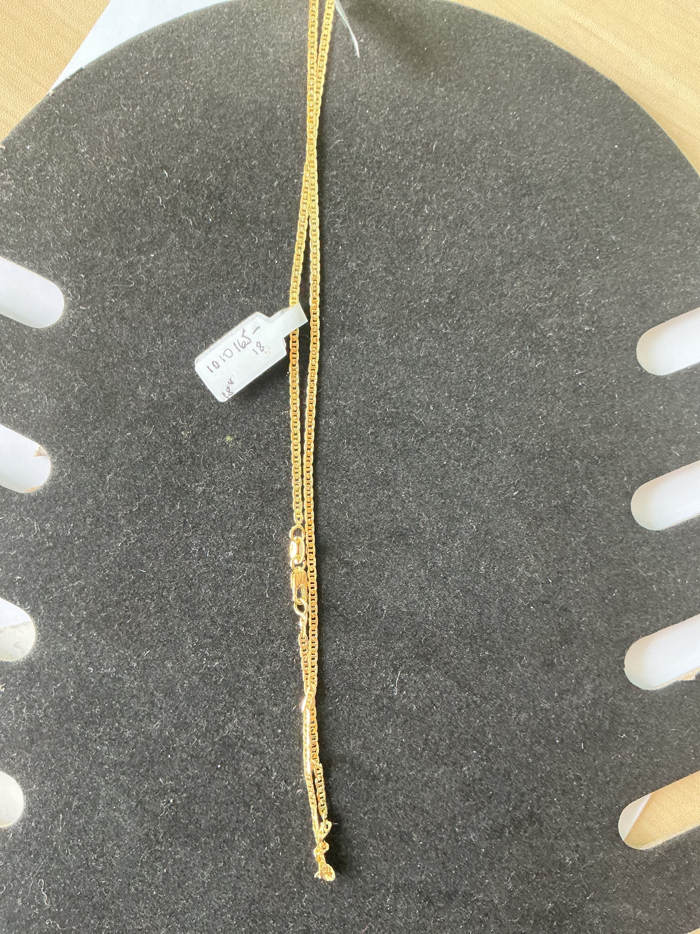 18K Gold Filled 2MM Flat Mariner Chain 18"H