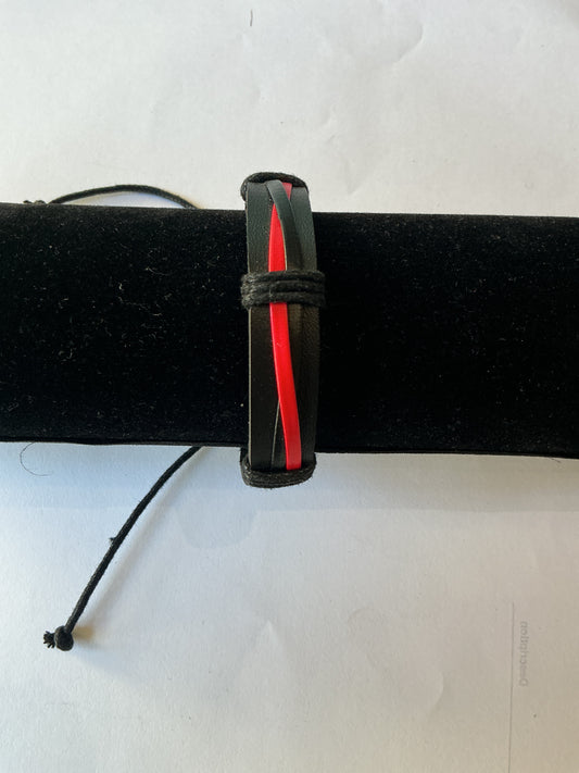 Pulsera Negro con Rojo