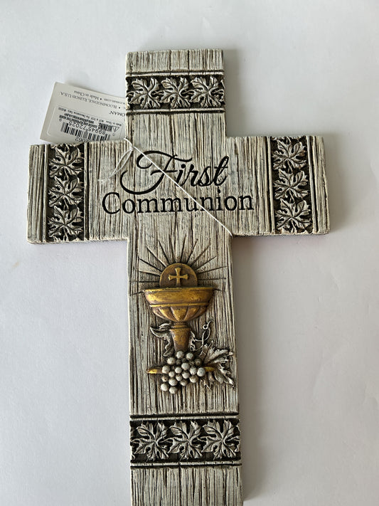 Distressed Communion Cross 8.7"H