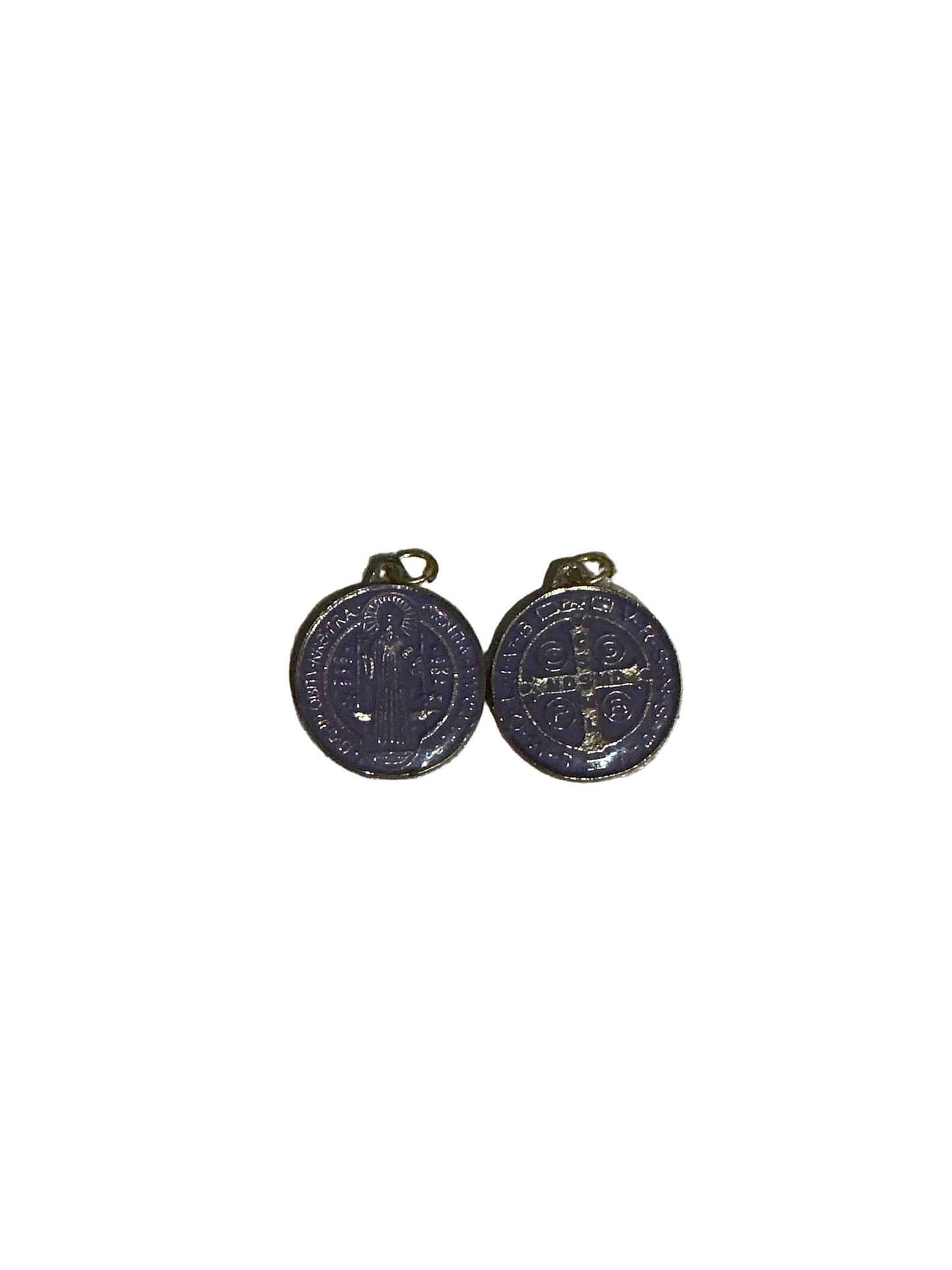 St. Benedict Medal color Purple with gold 0.87 inc