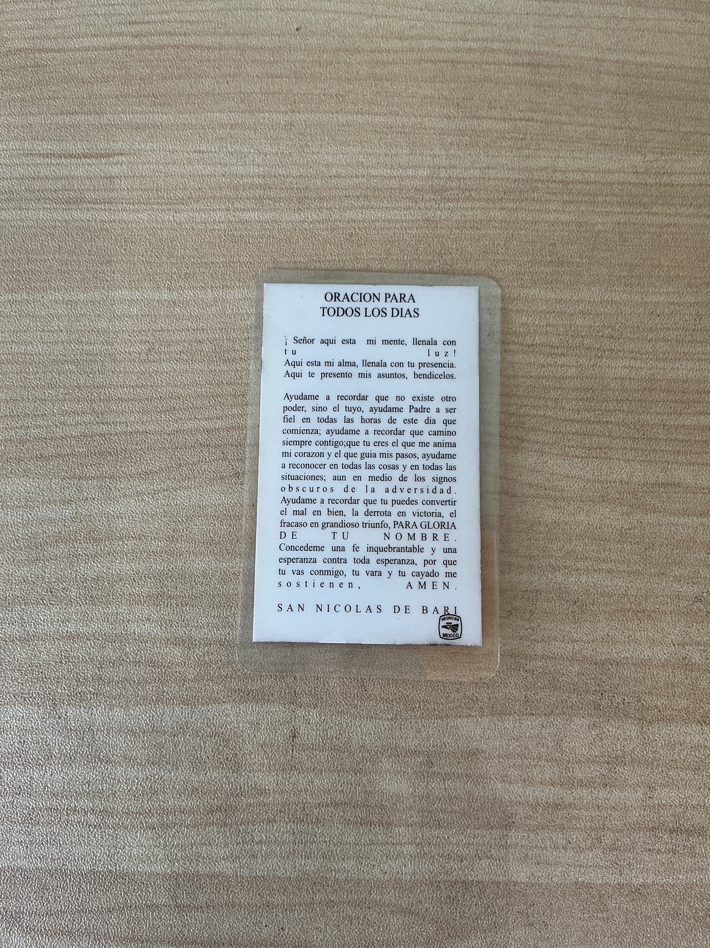 Tarjeta San Nicolas de Bari