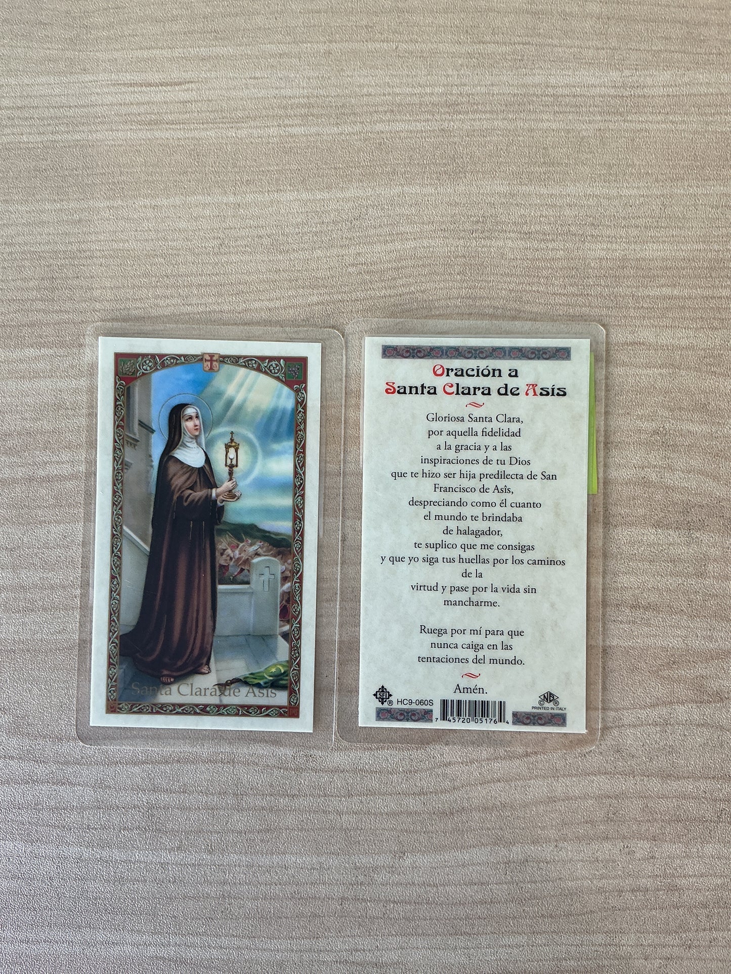 Oración a Santa Clara de Asís