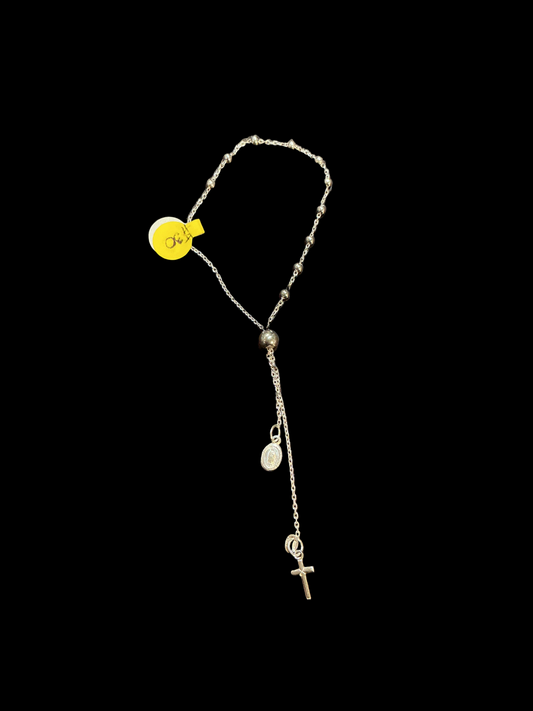 Silver Bracelet  - Virgen Guadalupe 3MM Adjustable