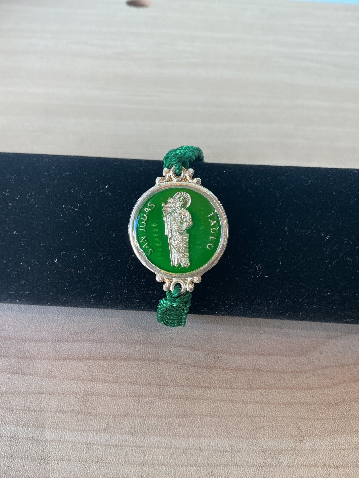 Bracelet Hilo Verde Doble Trenzado - St. Jude