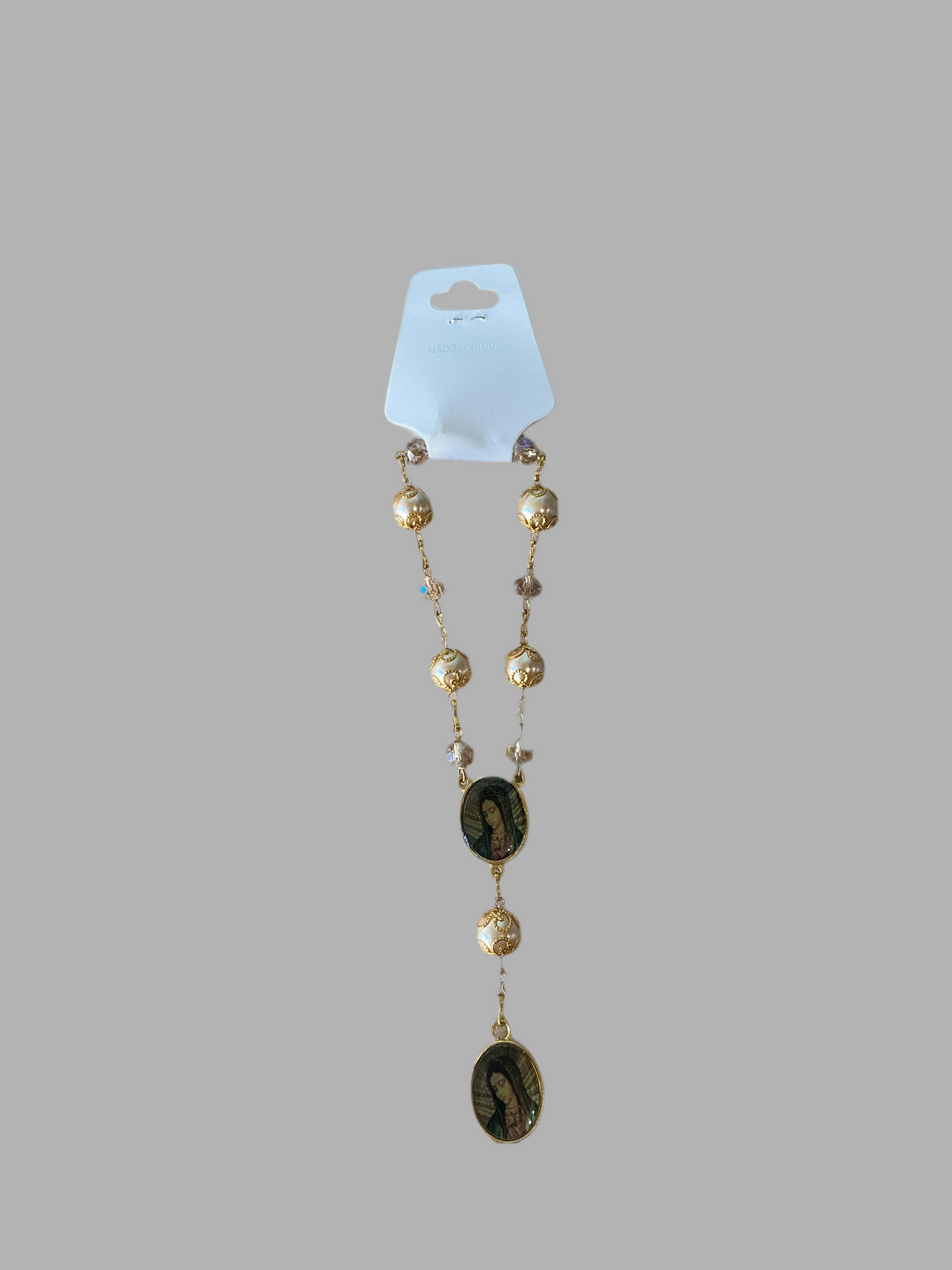 Rsy 12 Gold beads 6MM Virgen de Guadalupe