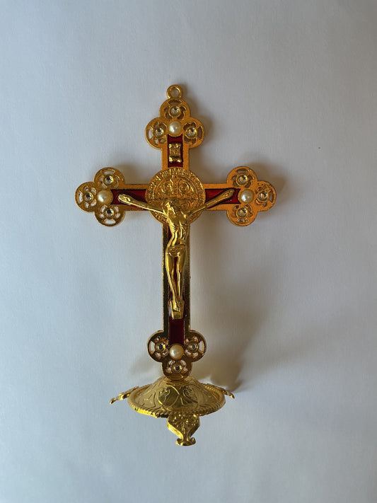 Gold Crucifixion with base 5"H