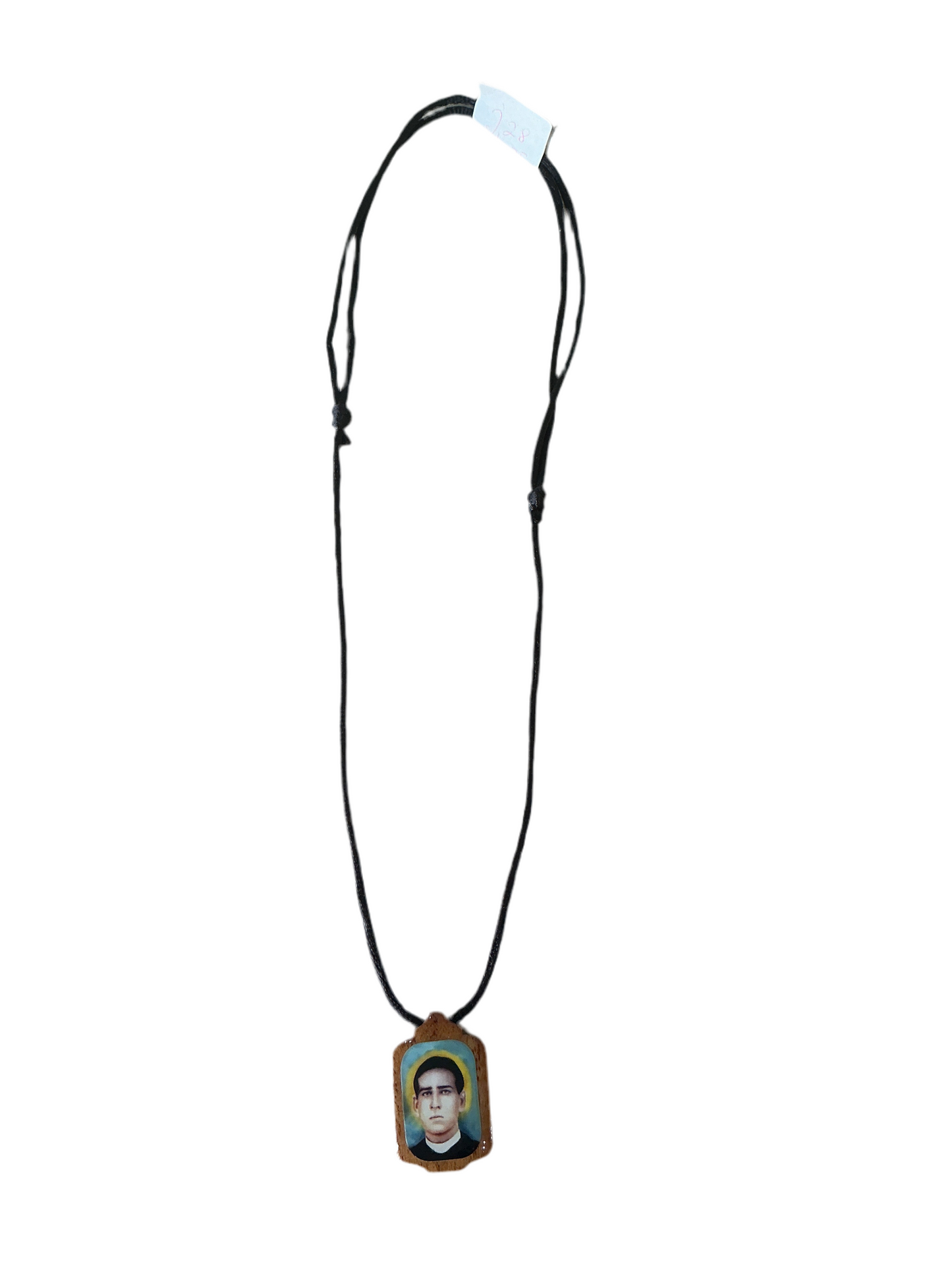 Necklace Santo Toribio Romo with black cord
