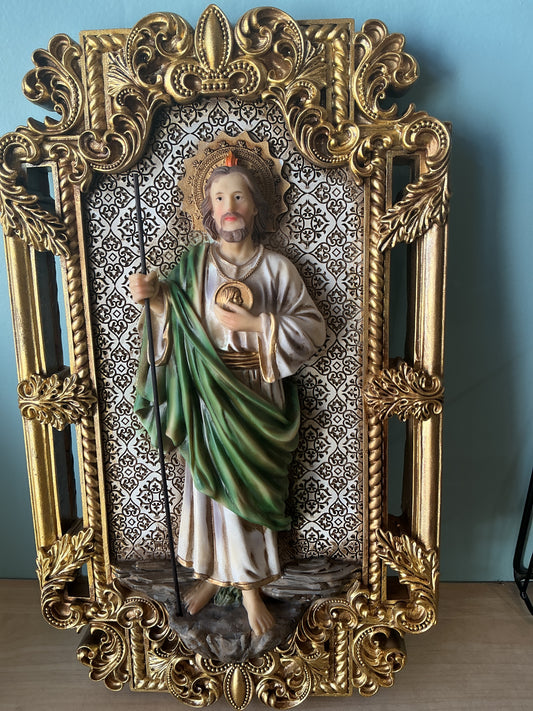 Plaque Polyresin 15"H Hanging St. Jude