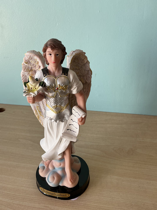 Archangel Gabriel wooden base 8"H