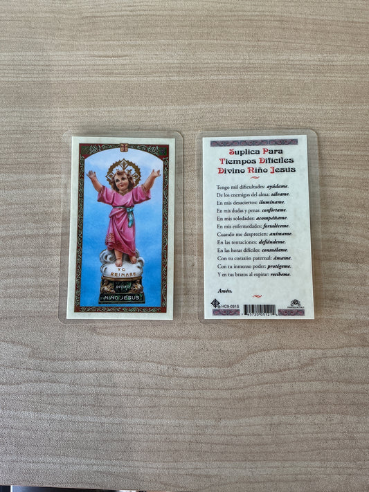 Suplica para Tiempos Difíciles Divino Niño Jesús
