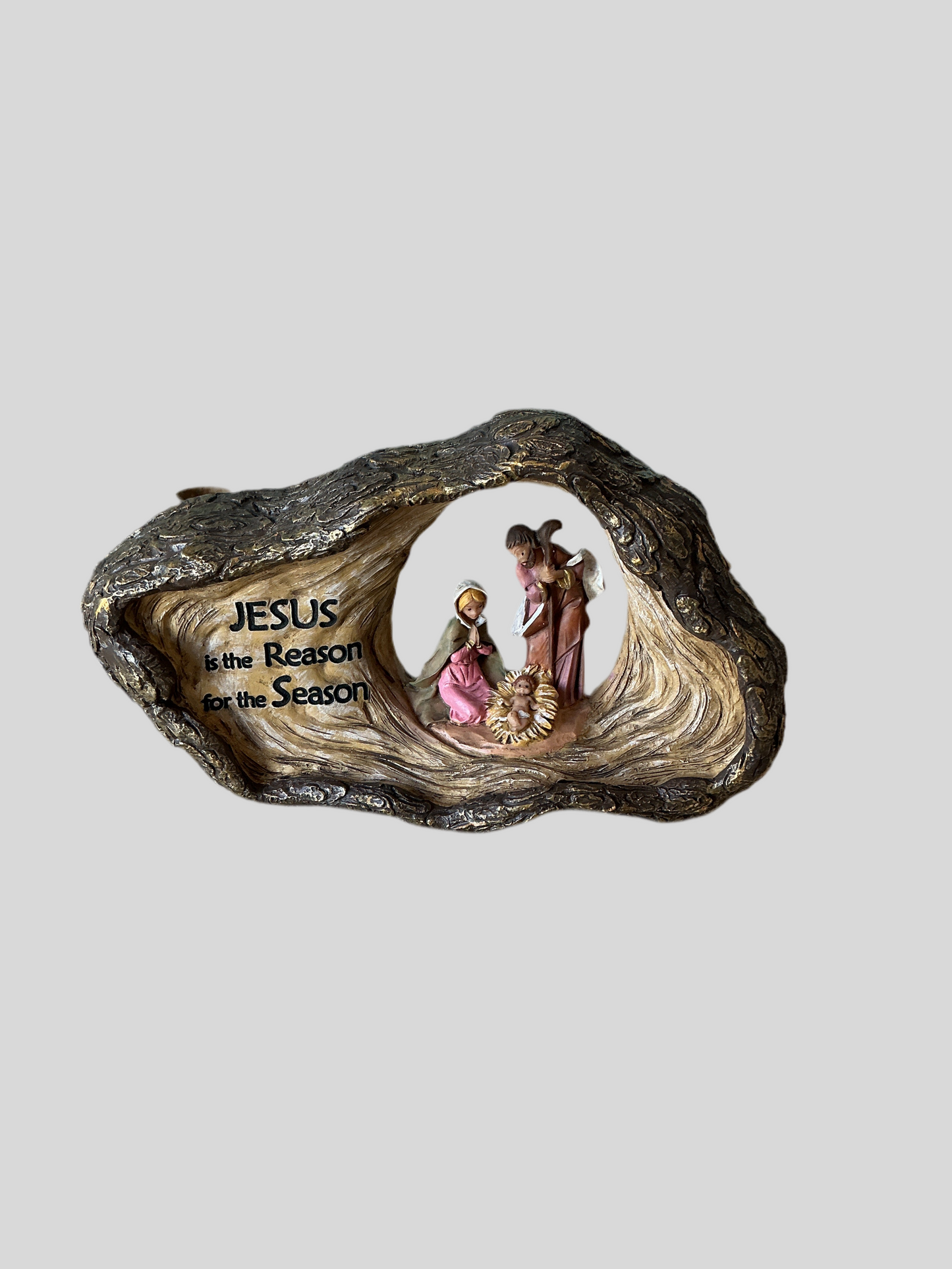 Holy Family Figure with Verse 4"H
