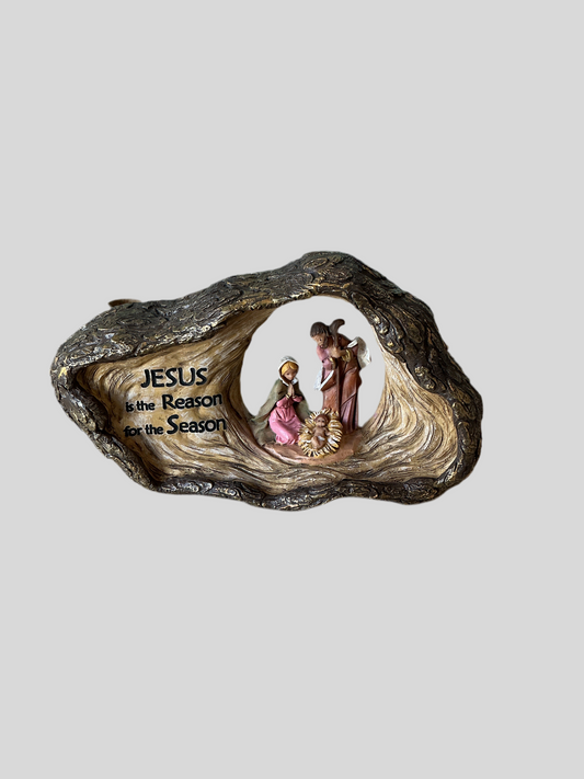 Holy Family Figure with Verse 4"H