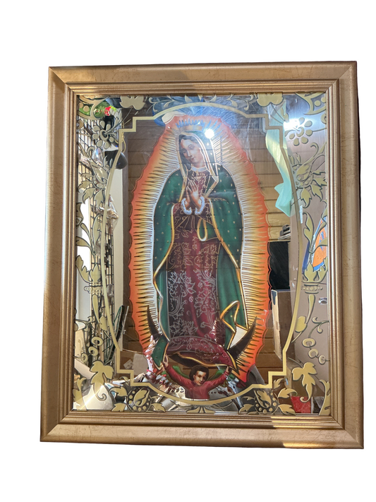 Mirror frame 15x19"H  - Virgen de Guadalupe