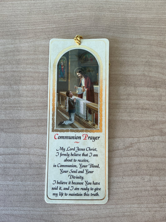 Booksmark Communion Prayer Boy English