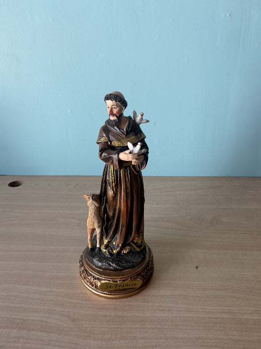 San Francis Of Assisi with base 8"H