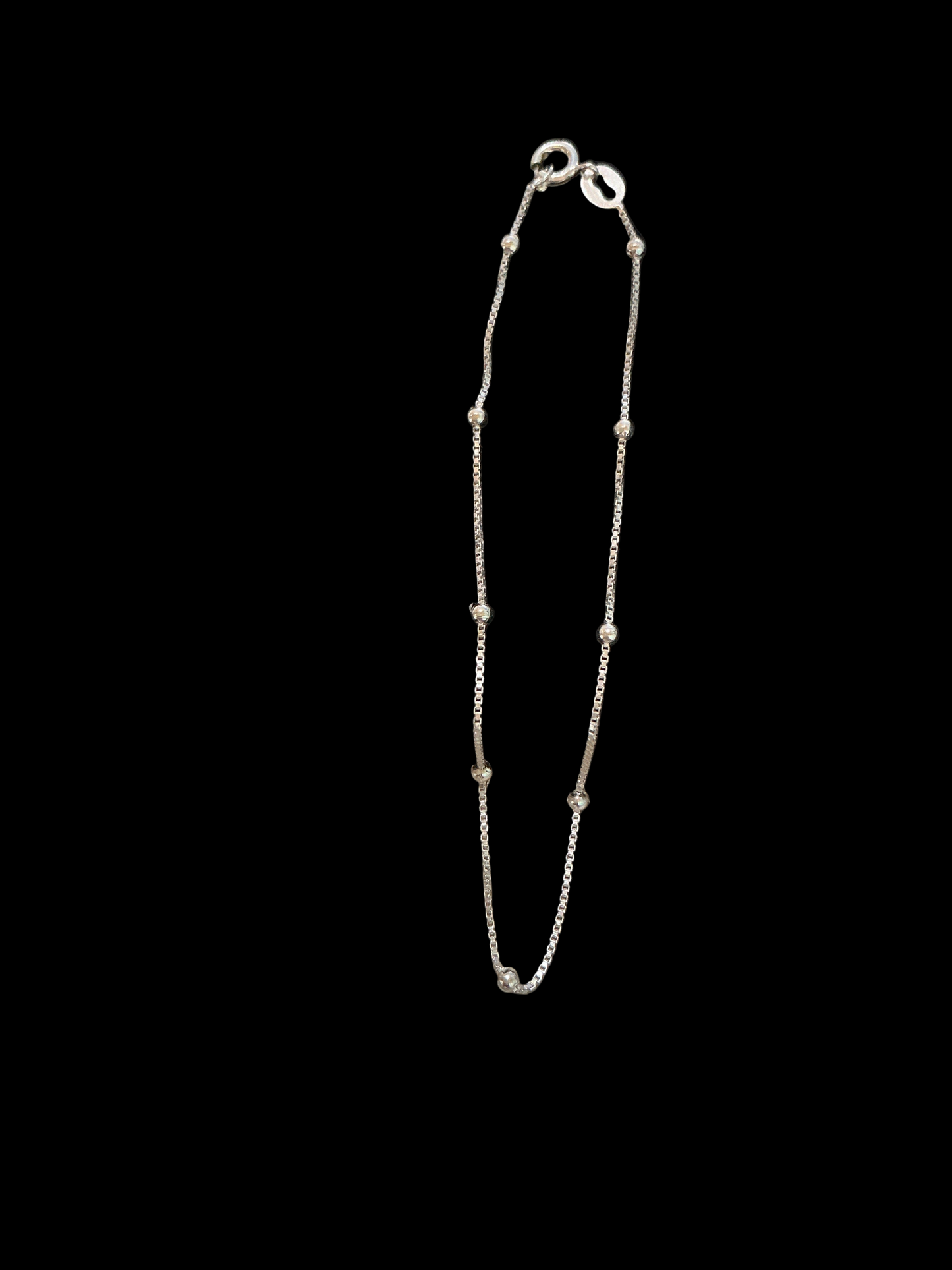 Silver  Chain 9"H For Ankle
