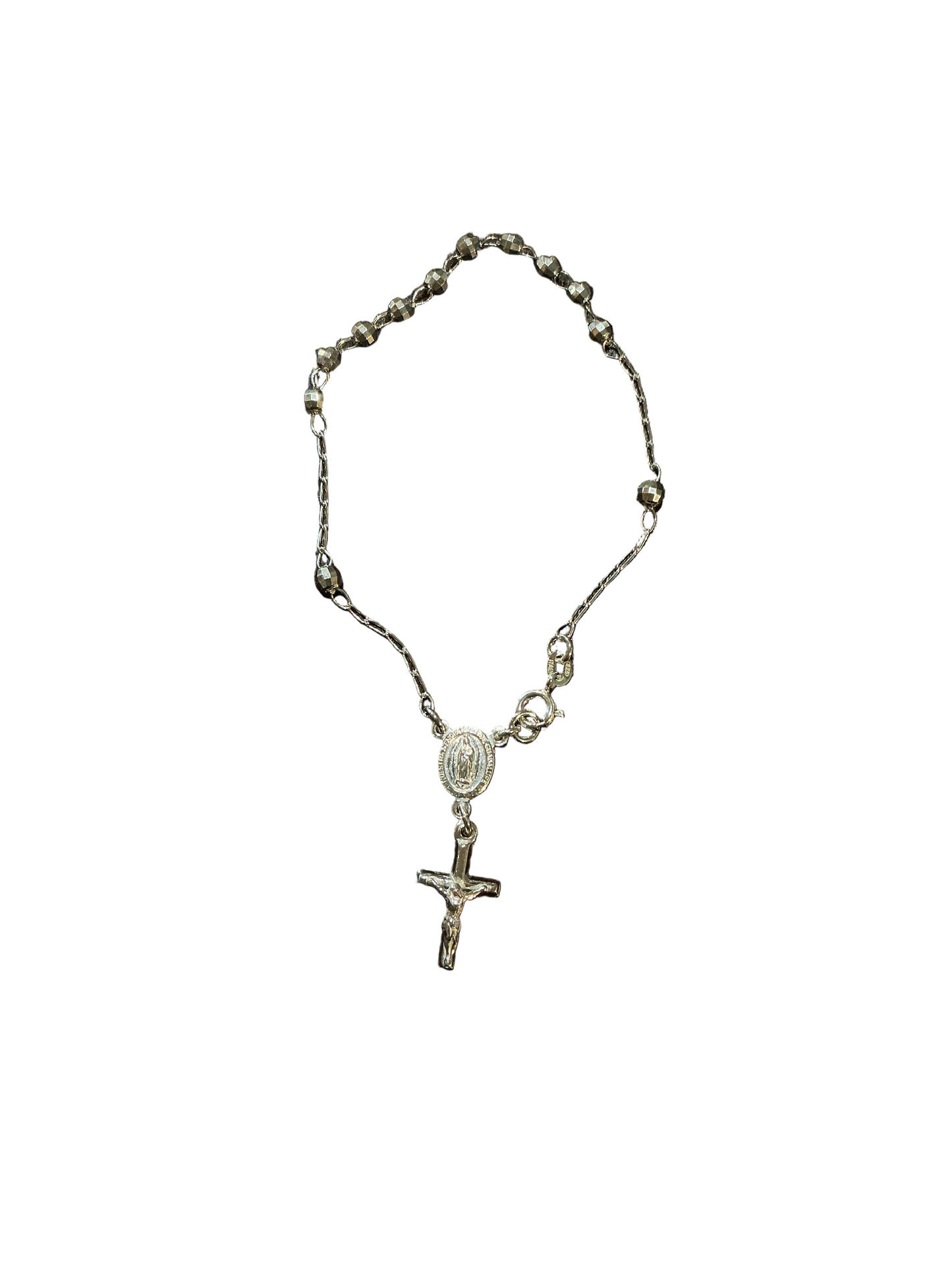 Silver Bracelet - Virgen de Guadalupe 4MM 7”H