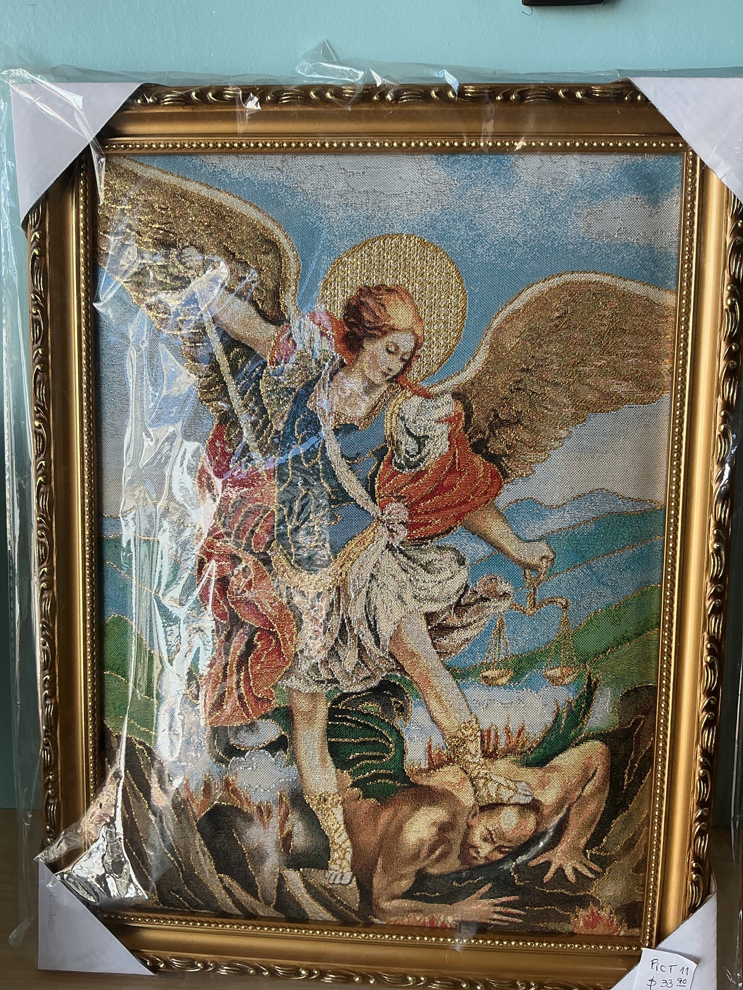 Wooden Picture Frame Of St Michael