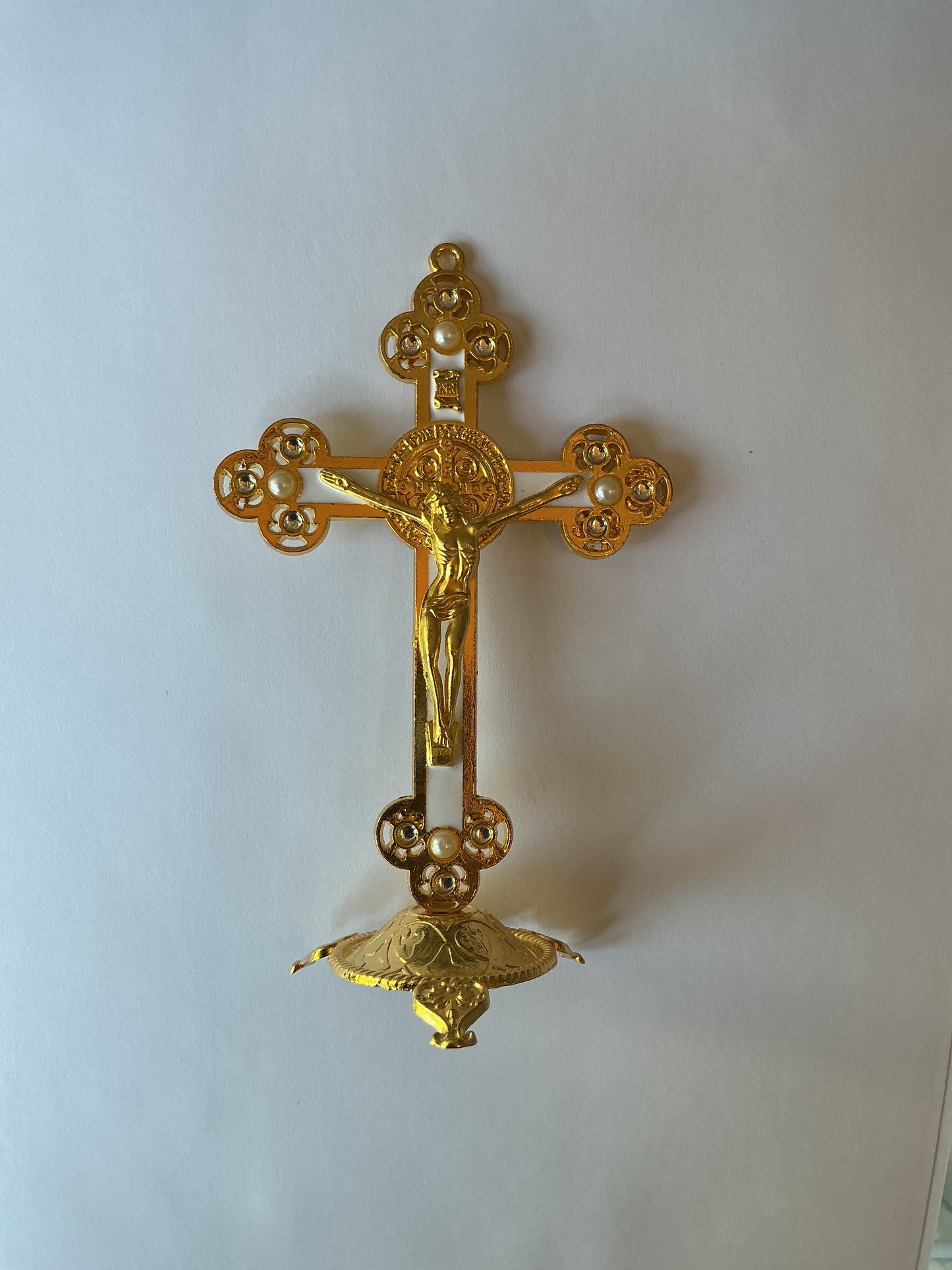 Gold Crucifixion with base 5"H
