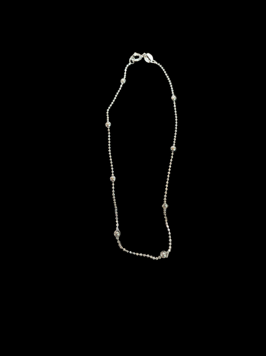 Silver  Chain 10"H For Ankle