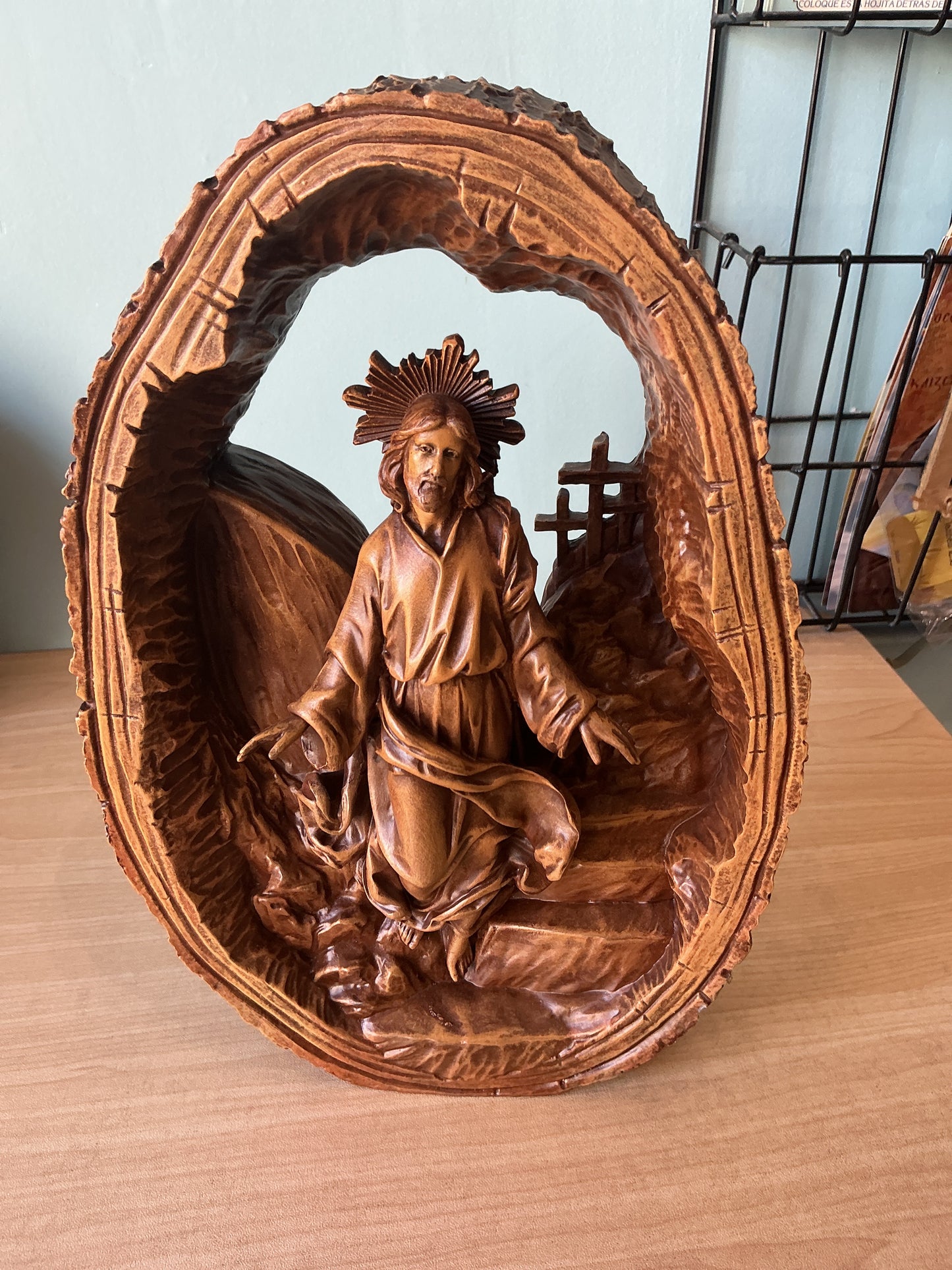 Carved Risen Christ 11"H