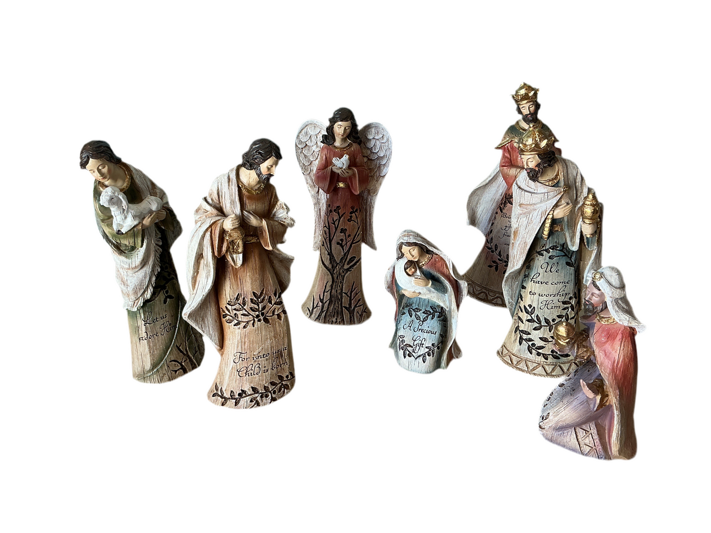 7 Pc St. Nativity Woodburn Design 8"H