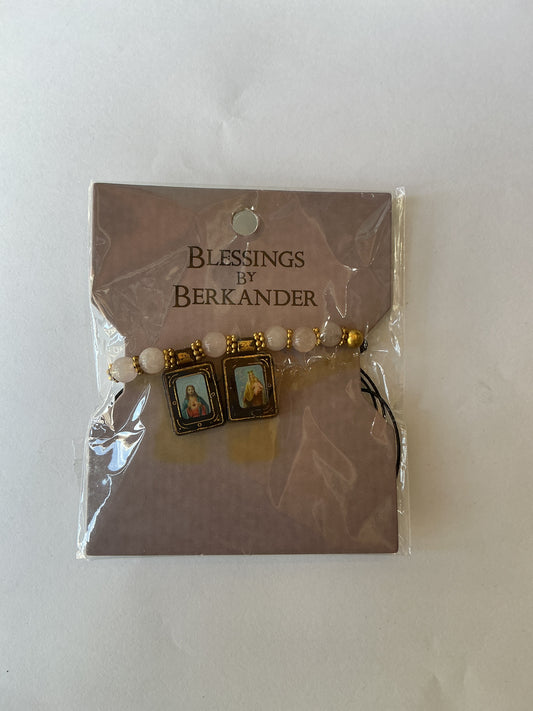 Scapular Necklace -Virgen del Carmen con Sagrado Corazón
