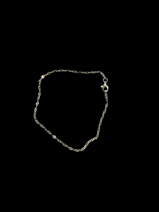 Sterling Silver Solid Chain Bracelet 7.5 inch