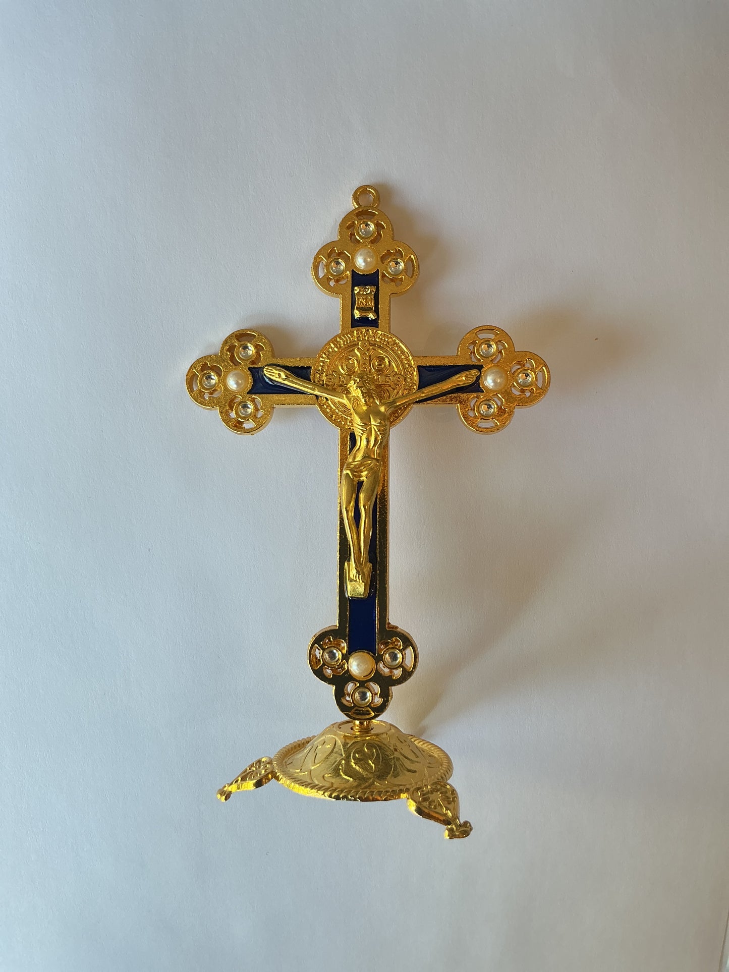 Gold Crucifixion with base 5"H