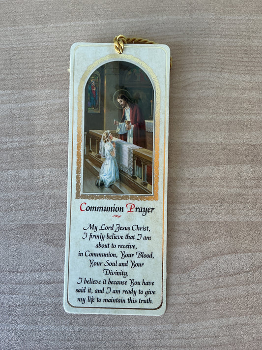 Booksmark Communion Prayer - Girl
