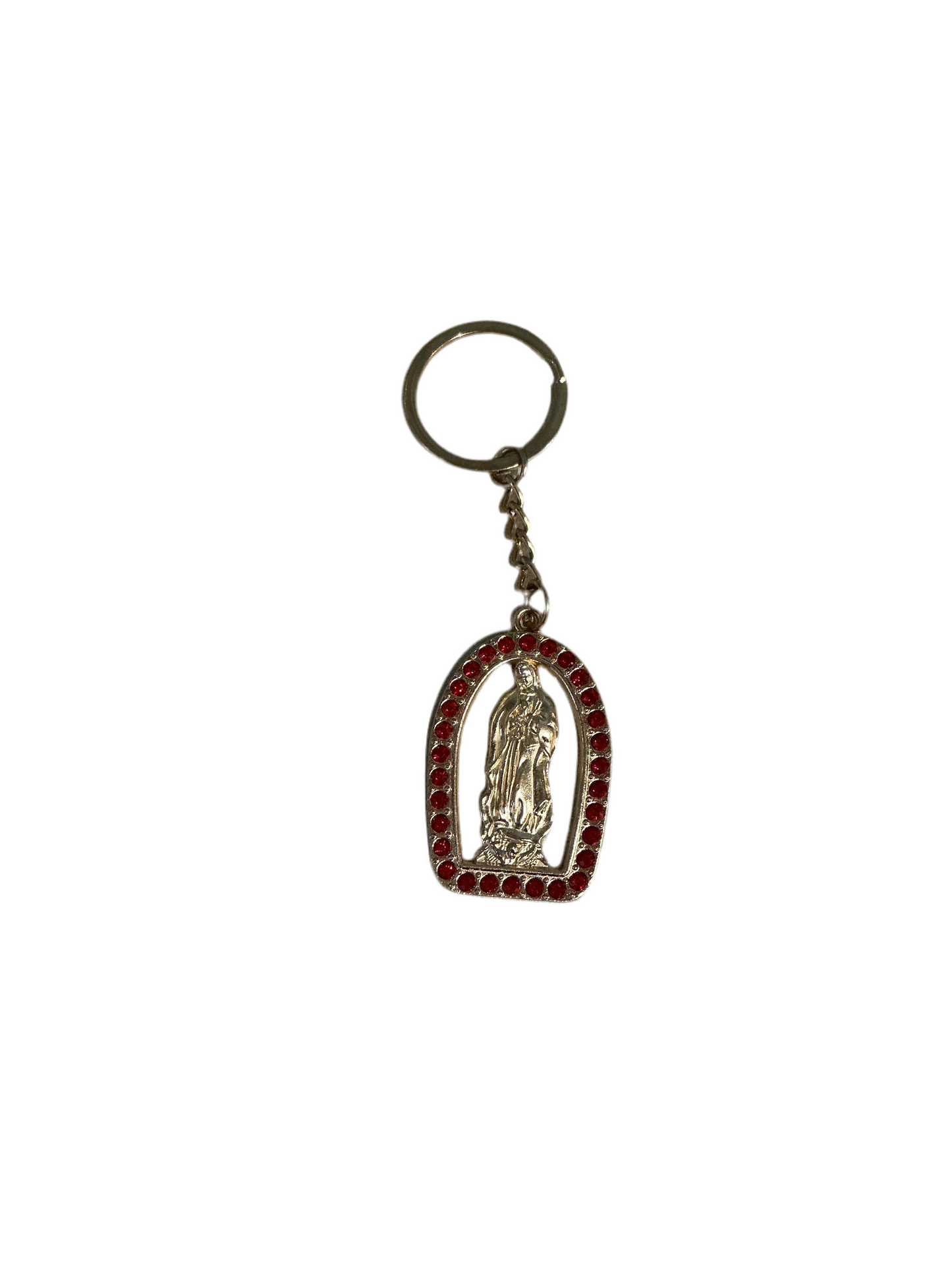LLAVERO VIRGEN DE GUADALUPE CON BRILLANTES ALREDEDOR