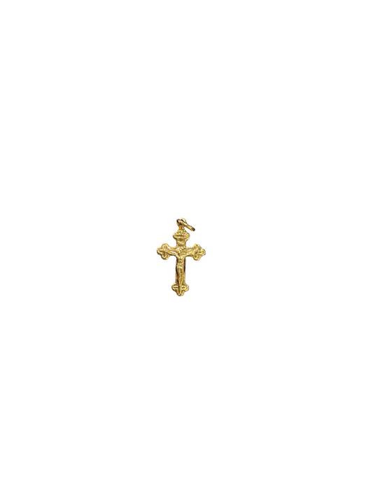 18K Gold Filled Delicate Crucifix Pendant