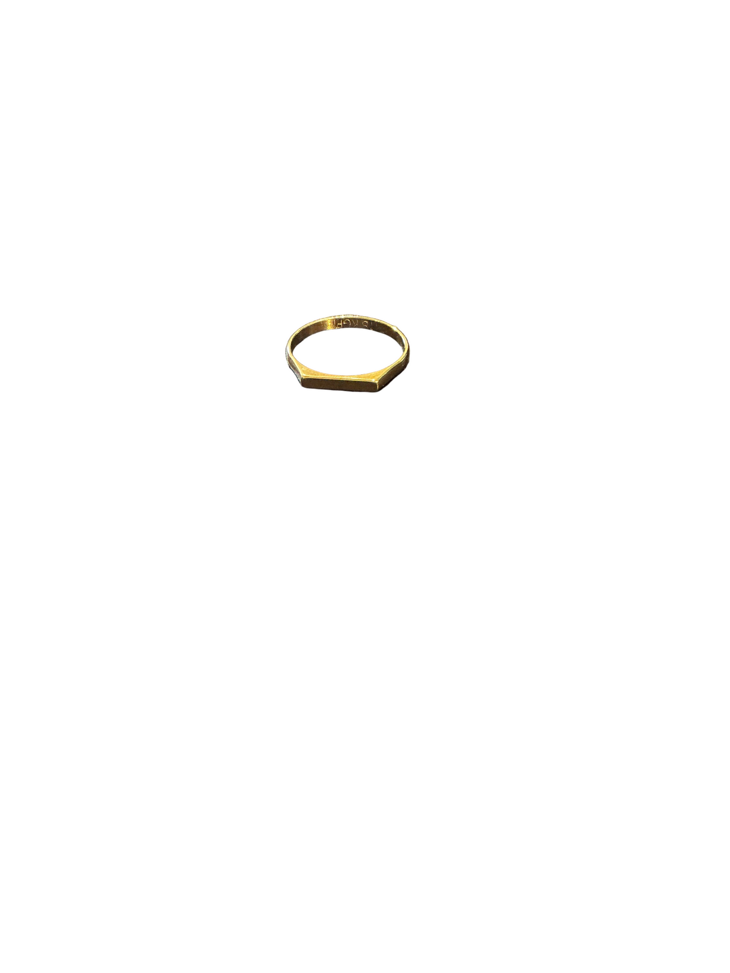 Gold Filled Flat Top Ring Size #6