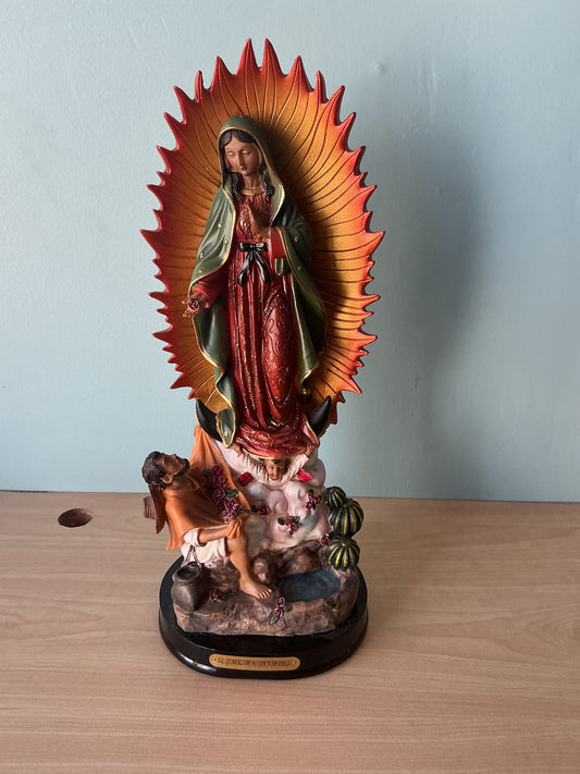 Statue Our Lady Of Guadalupe with San Diego 12"H