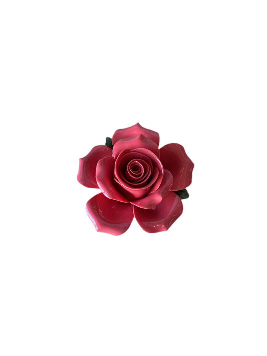 Handcrafted Ceramic Rose Incense Burner Pink