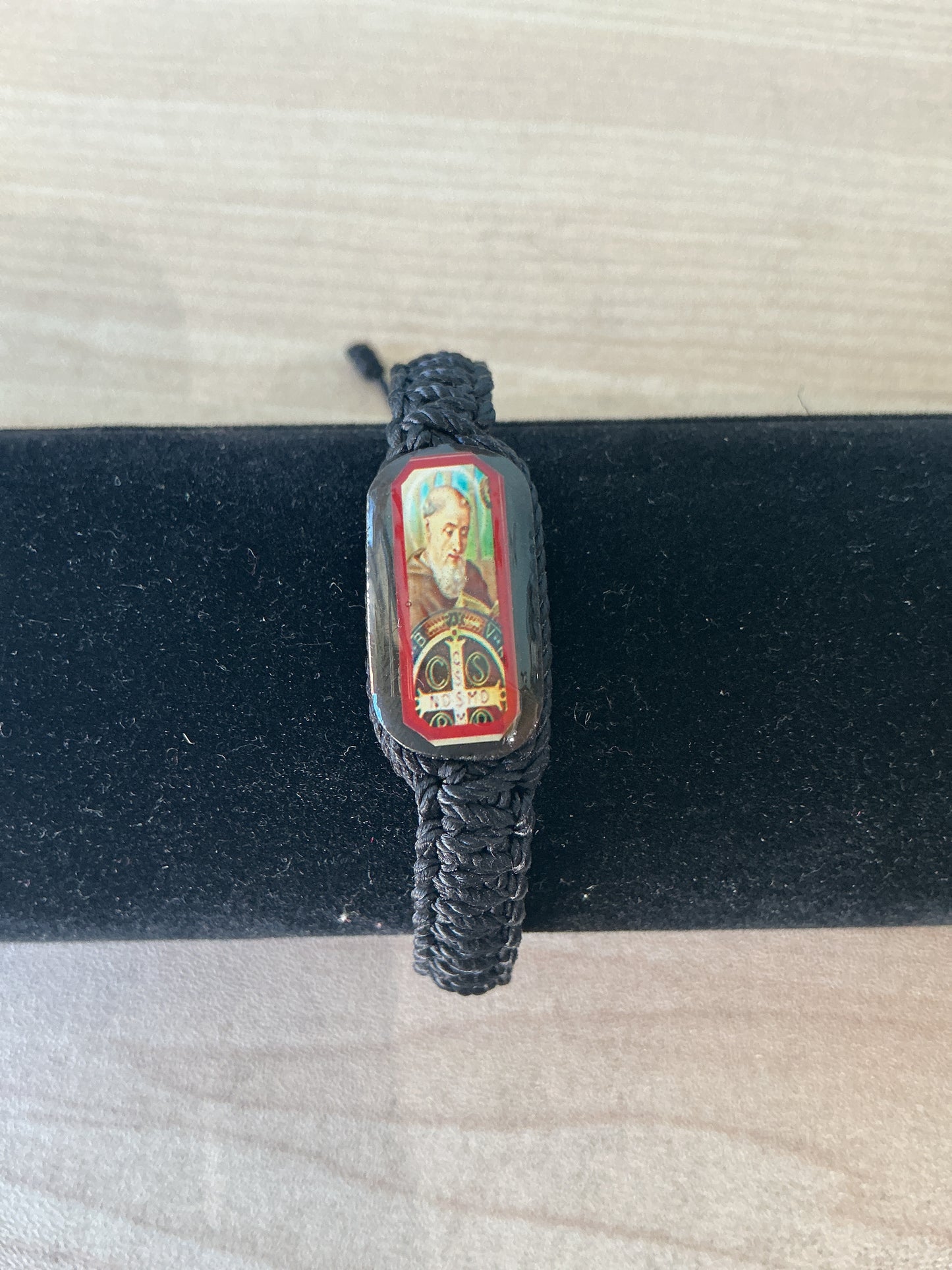 Bracelet doble de trenzado color negro - San Benito