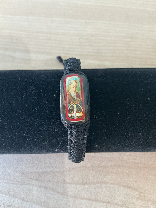 Bracelet doble de trenzado color negro - San Benito