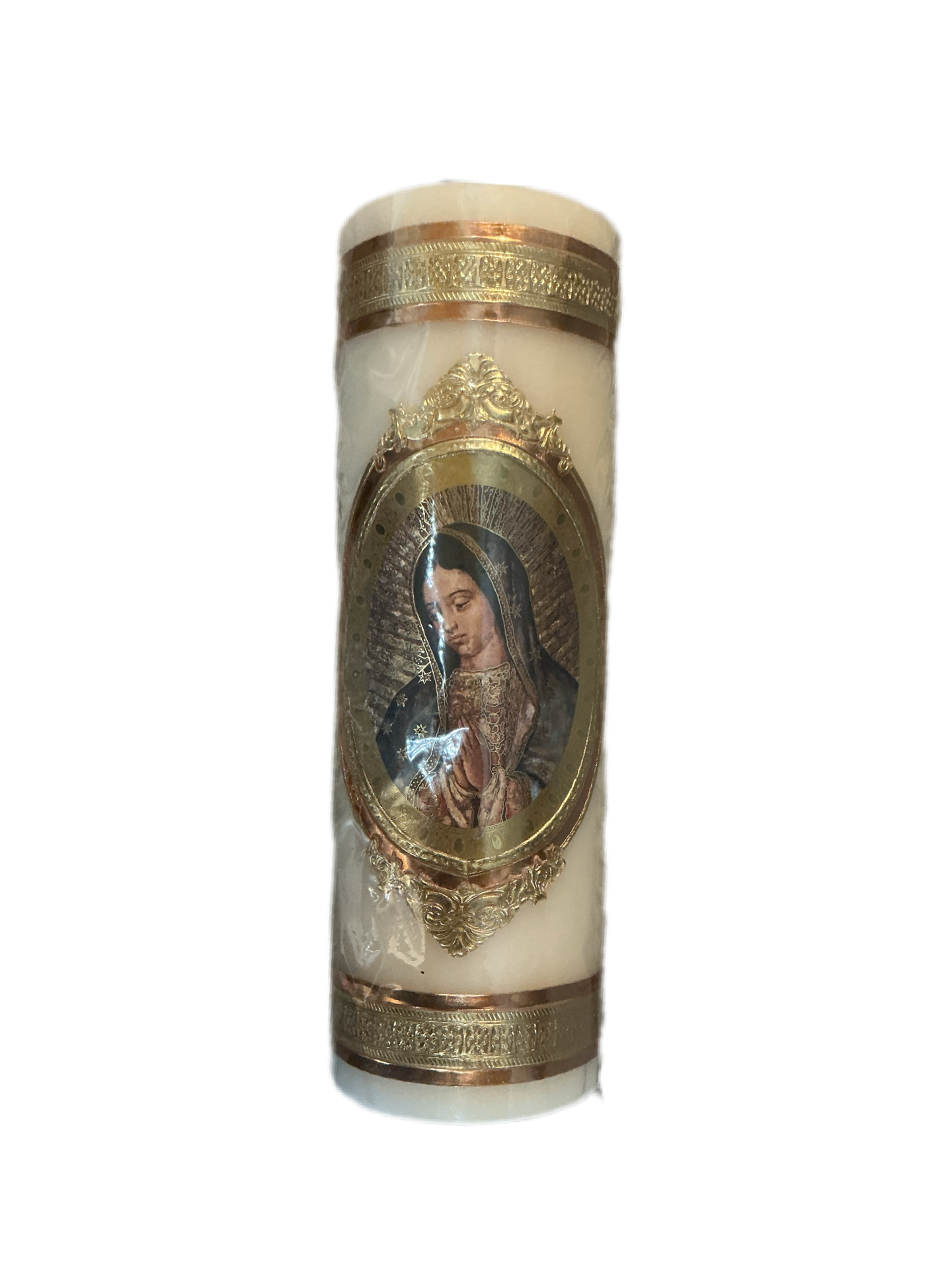 Cirio 4x12" Virgen de Guadalupe