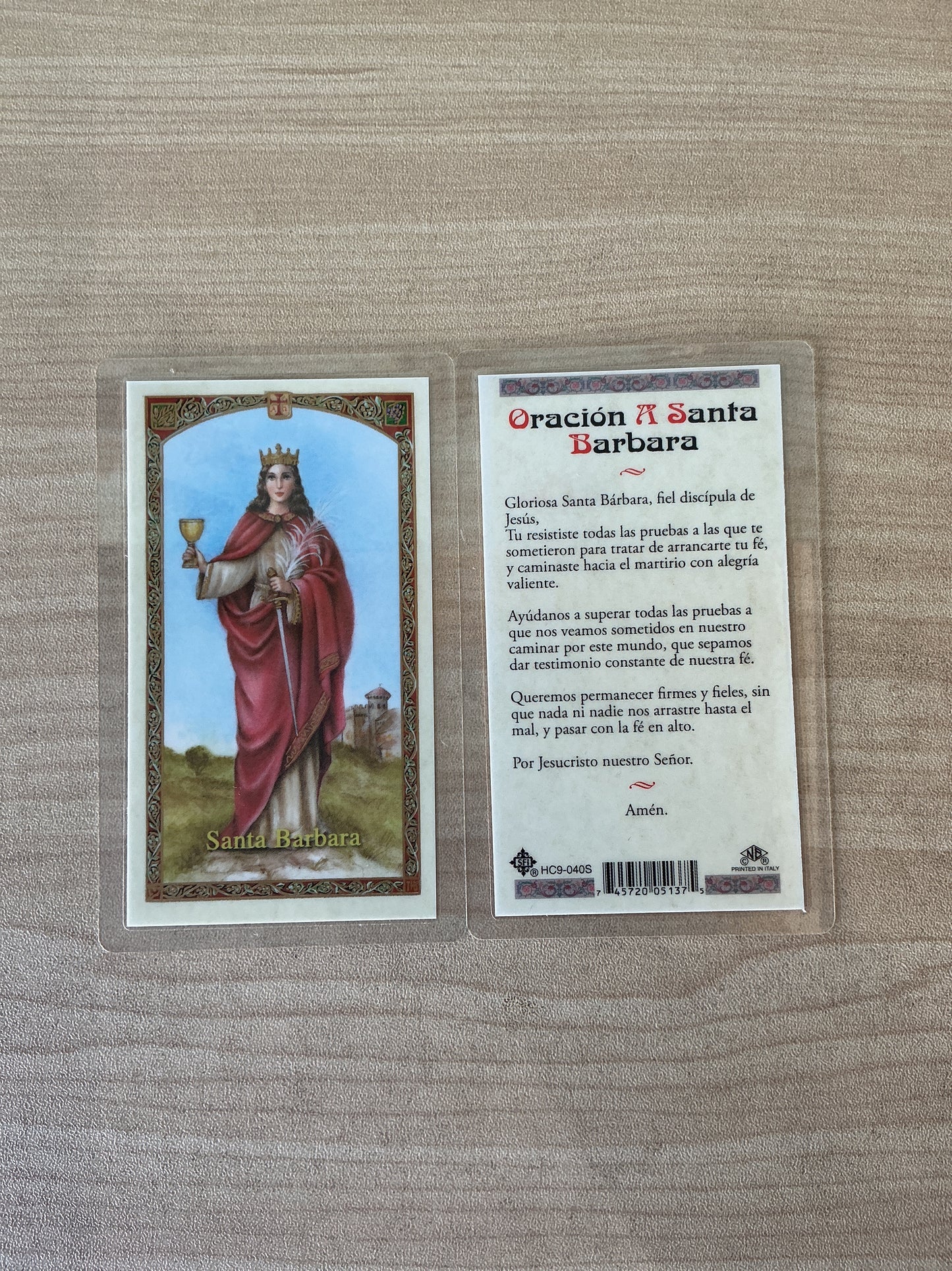 Oración a Santa Barbara