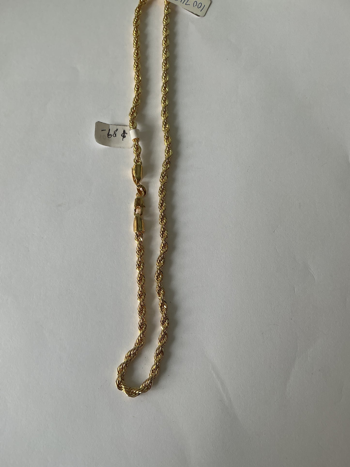 18K Gold Filled Rope Chain In 4.0MM Thickness Gold Chain 18