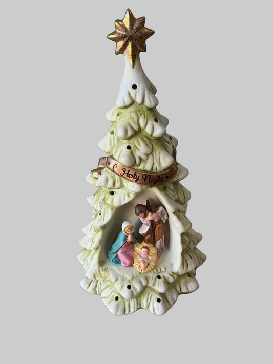 Led Holy Family Tree Figure