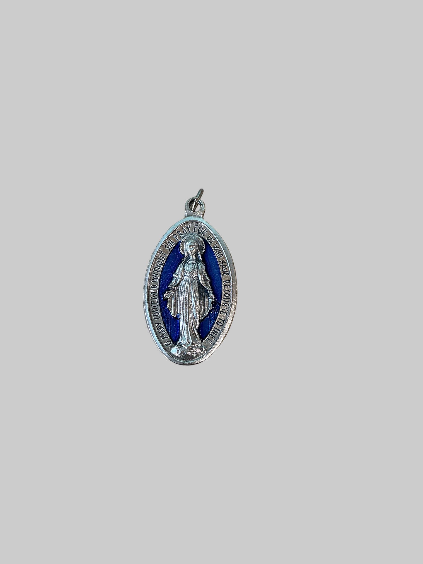 2" M. Medal Blue Enamel