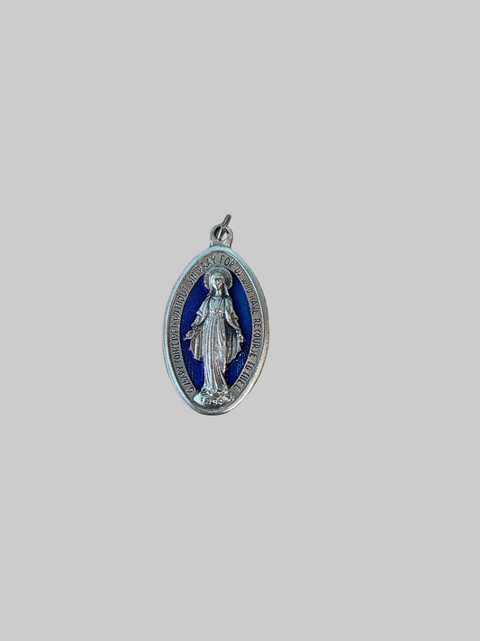 2" M. Medal Blue Enamel