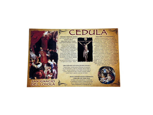 Cedula San Ignacio de Loyola