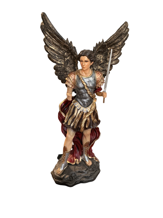 San Miguel con Base de Madera sin diablo 34"H