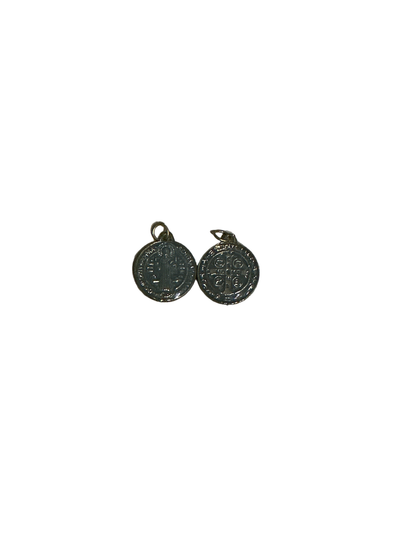 St. Benedict Medal color Grey with gold 0.70 inc