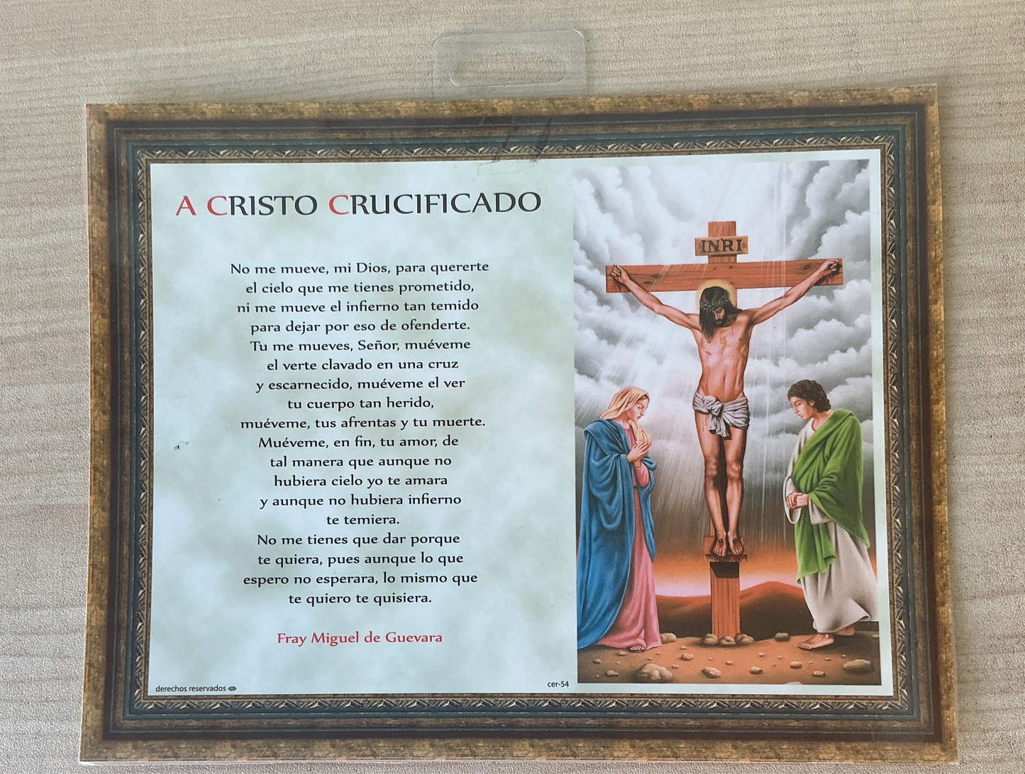 Cedula a Cristo Crucificado