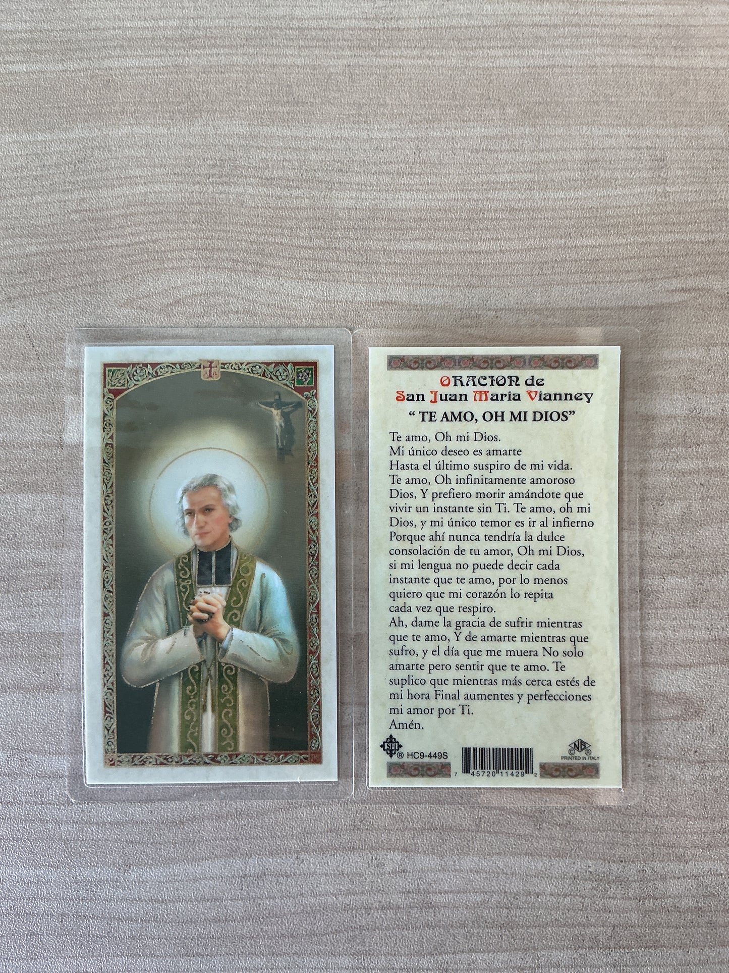 Oración de San Juan Maria Vianney "Te Amo, Oh Mi Dios"
