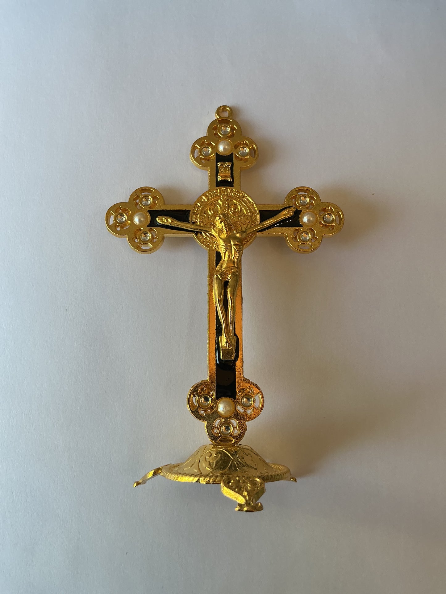 Gold Crucifixion with base 5"H