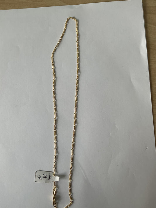 18K Gold Filled Chain Rounded Figaro Style 18"H
